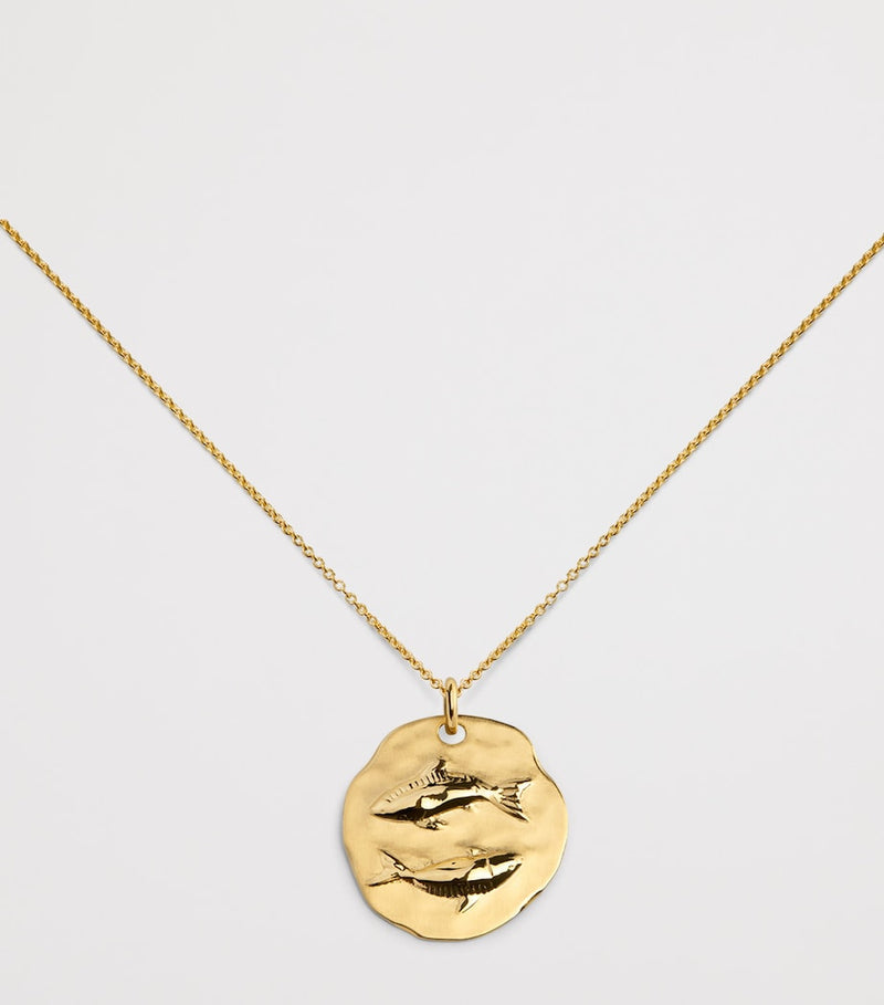Monica Vinader Gold Vermeil Pisces Necklace, UK version