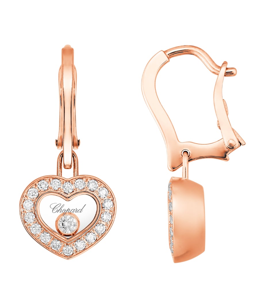 Chopard Happy Diamonds Icons earrings rose gold diamonds (British brand)