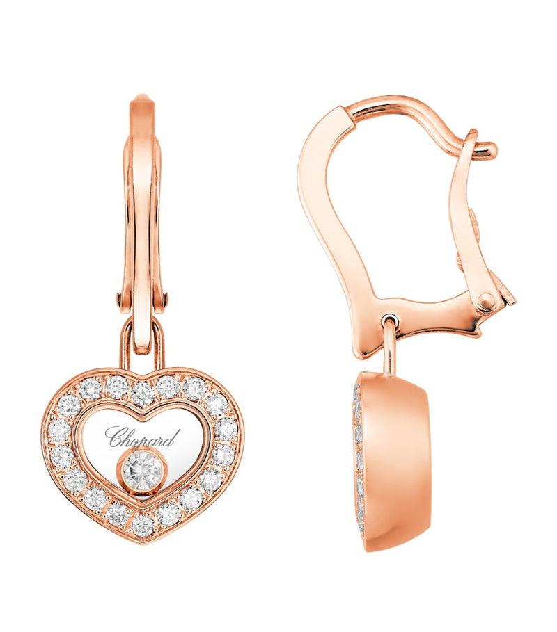 Chopard Happy Diamonds Icons earrings rose gold diamonds (British brand)