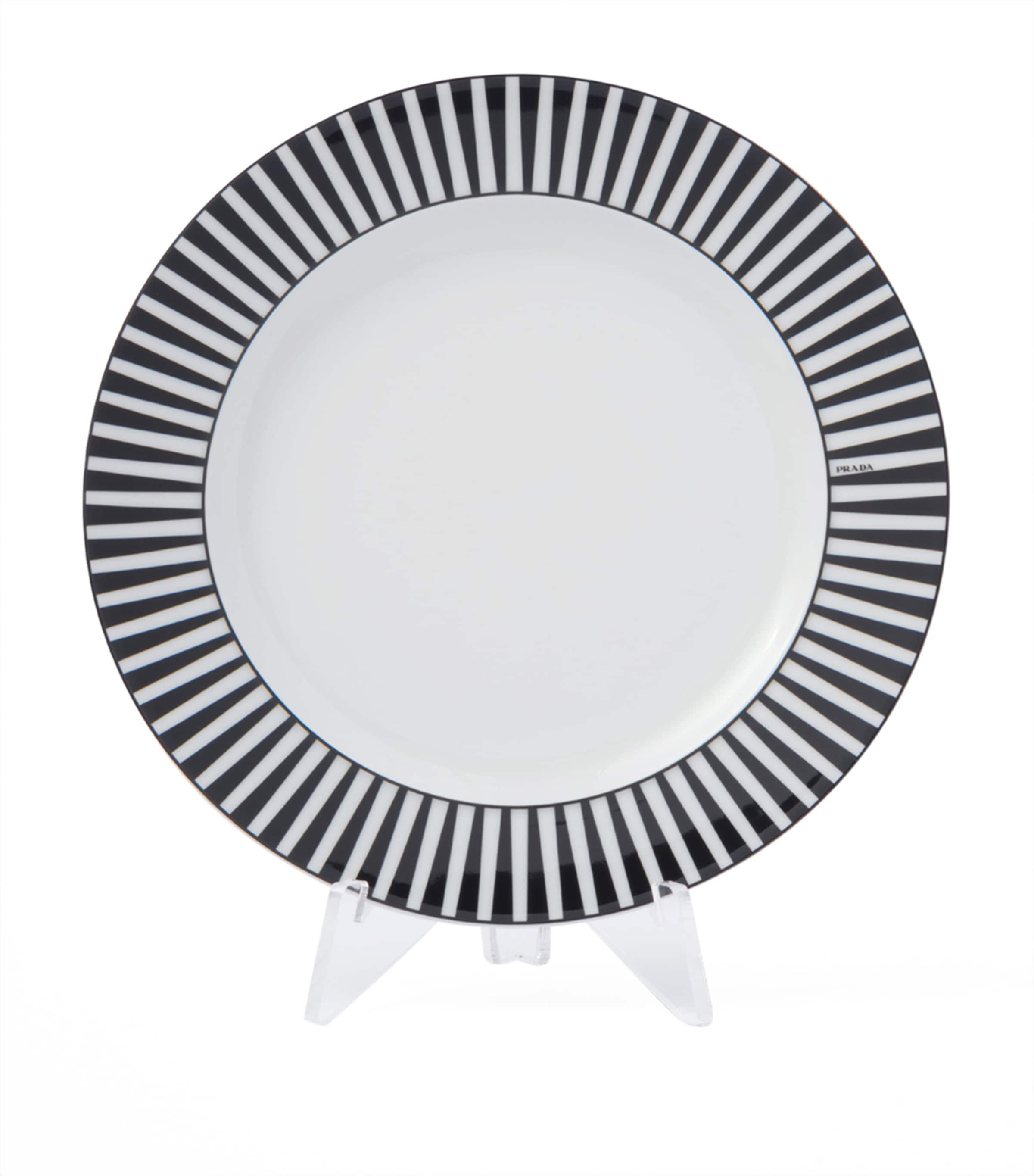 Prada stripes dessert plates 22cm, imported from the UK