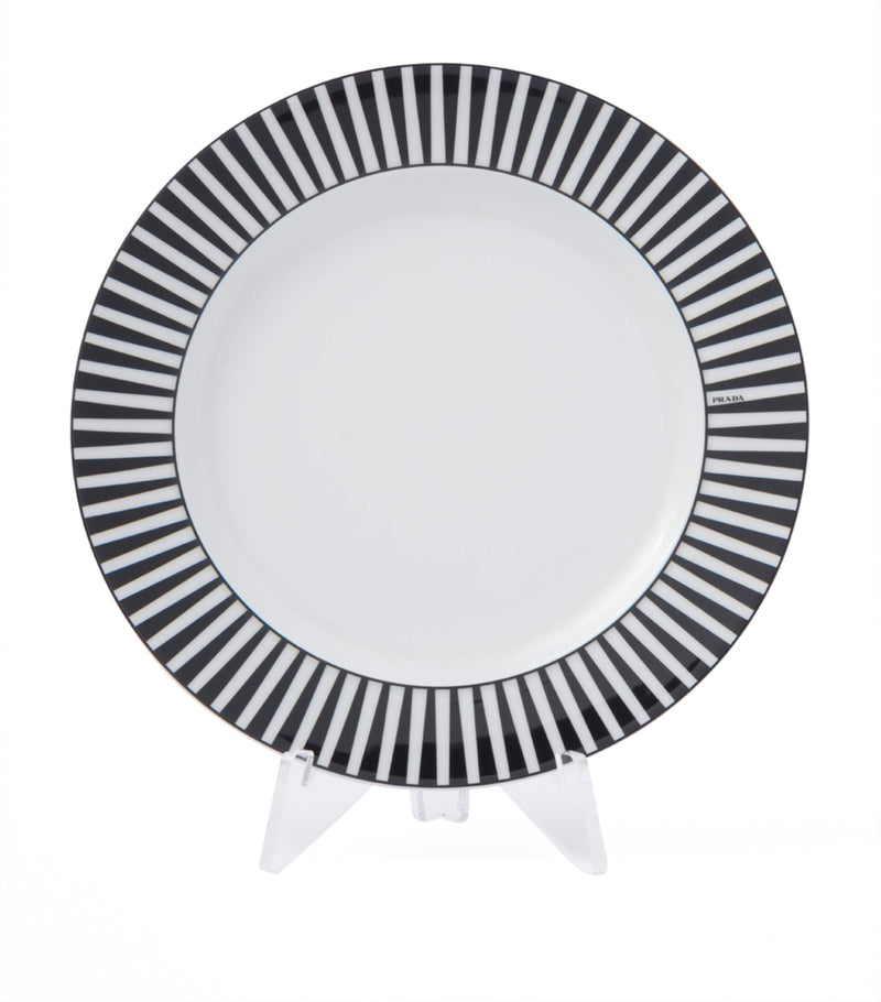 Prada stripes dessert plates 22cm, imported from the UK