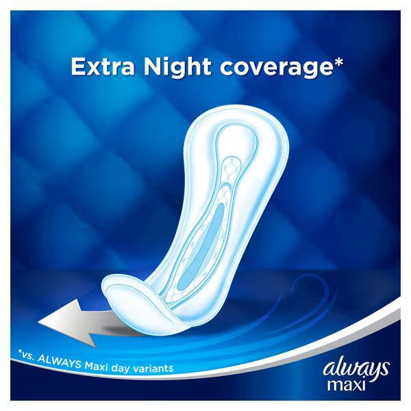 Always Maxi Night Sanitary Towels x9 - British product