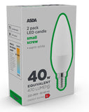 ASDA LED Candle 40w Small Screw Lightbulb General Household ASDA   