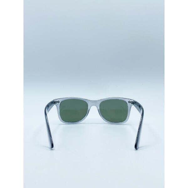 SVNX wayfarer sunglasses translucent grey frame khaki lenses - British product