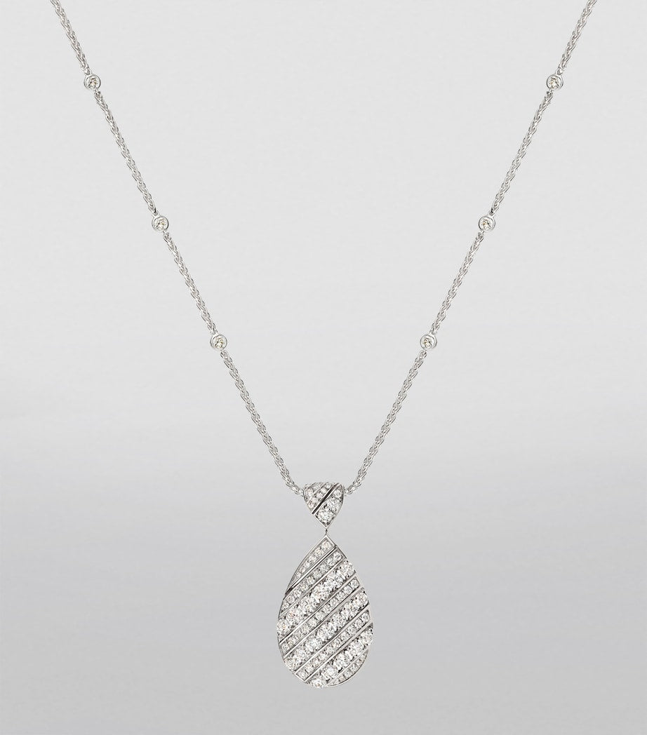 Chaumet white gold diamond pendant necklace, imported from the UK