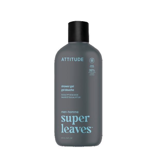 Attitude Mens Shower Gel Eucalyptus & Sage 414ml - British product