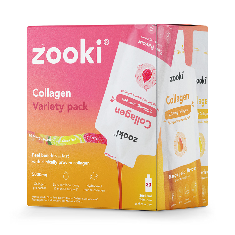 Zooki marine collagen variety pack 30 sachets, UK version