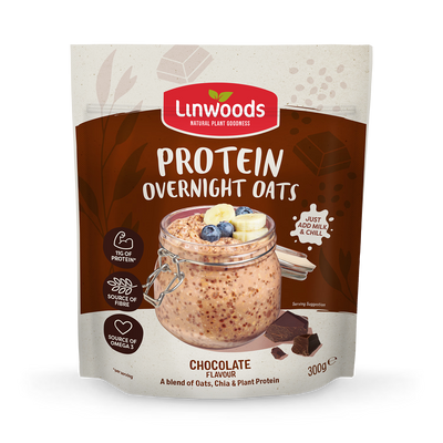 Holland & Barrett Linwoods Overnight Oats Chocolate Protein 300g- Buy online at McGrocer