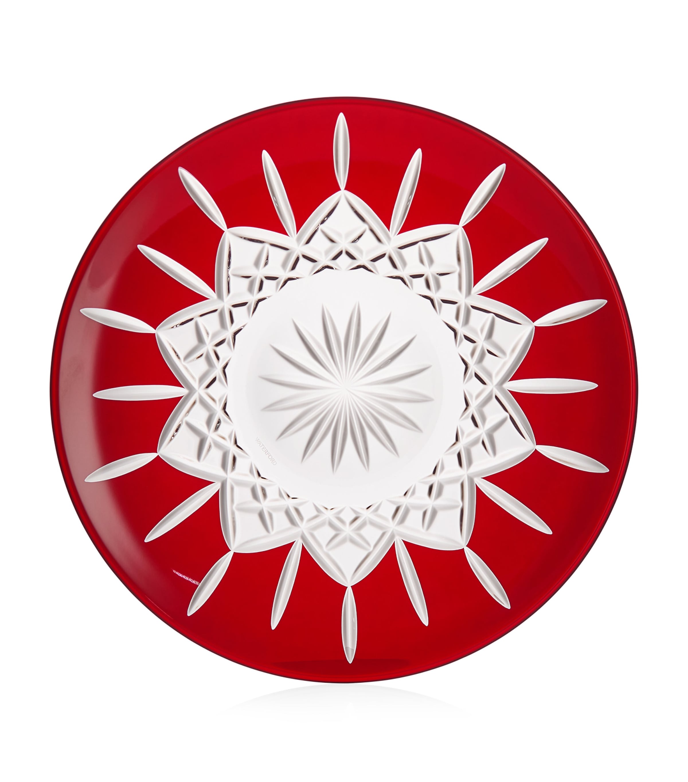Waterford Lismore Red decorative crystal plate 30cm (British brand)