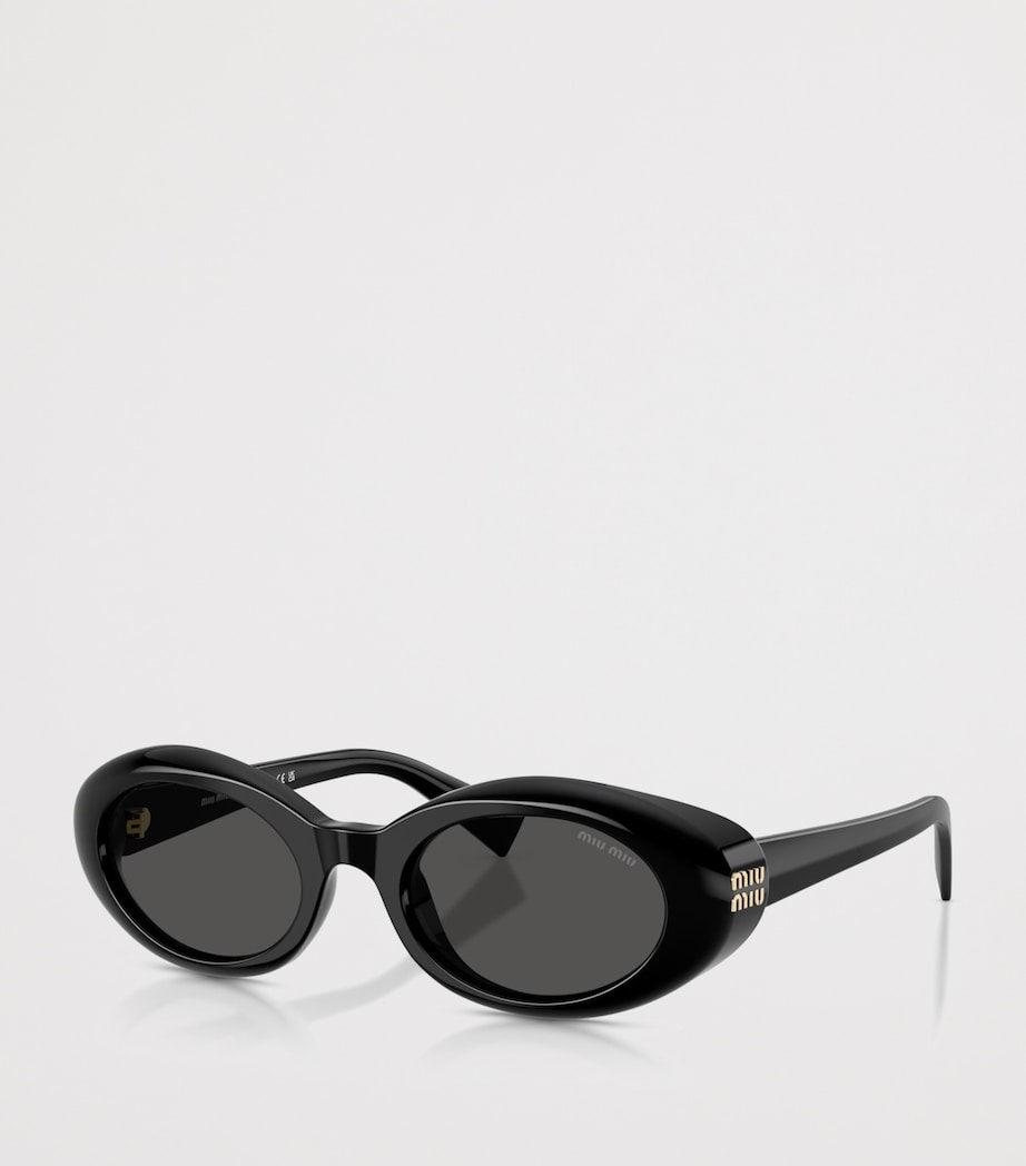 Miu Miu oval wrap-around sunglasses (British brand)