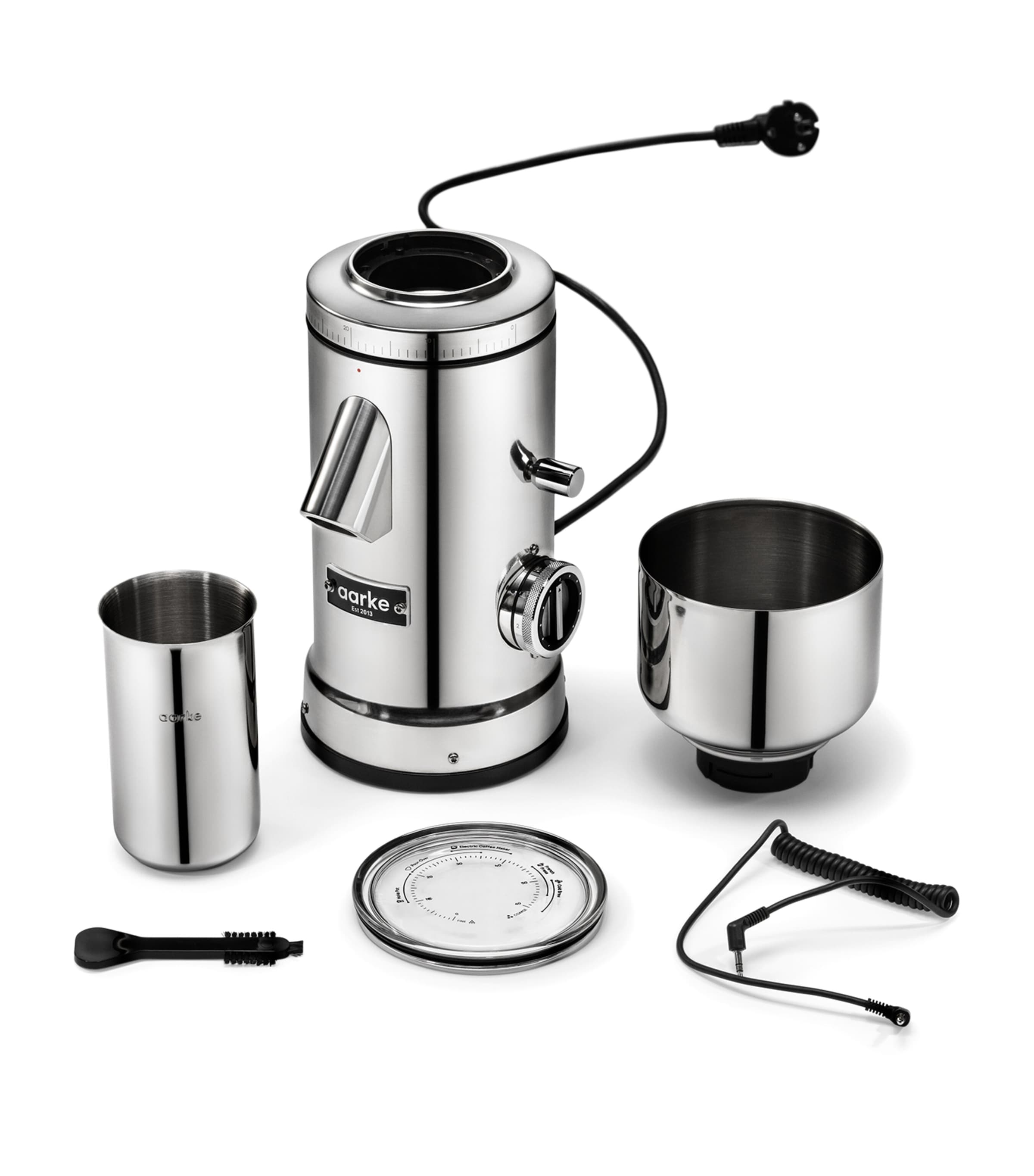 Aarke Stainless Steel Flat Burr Coffee Grinder - British product