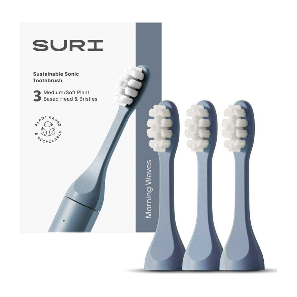 SURI Replacement Toothbrush Heads Morning Waves 3x Head x1 unit