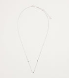 Astrid & Miyu white gold emerald charm necklace - British product
