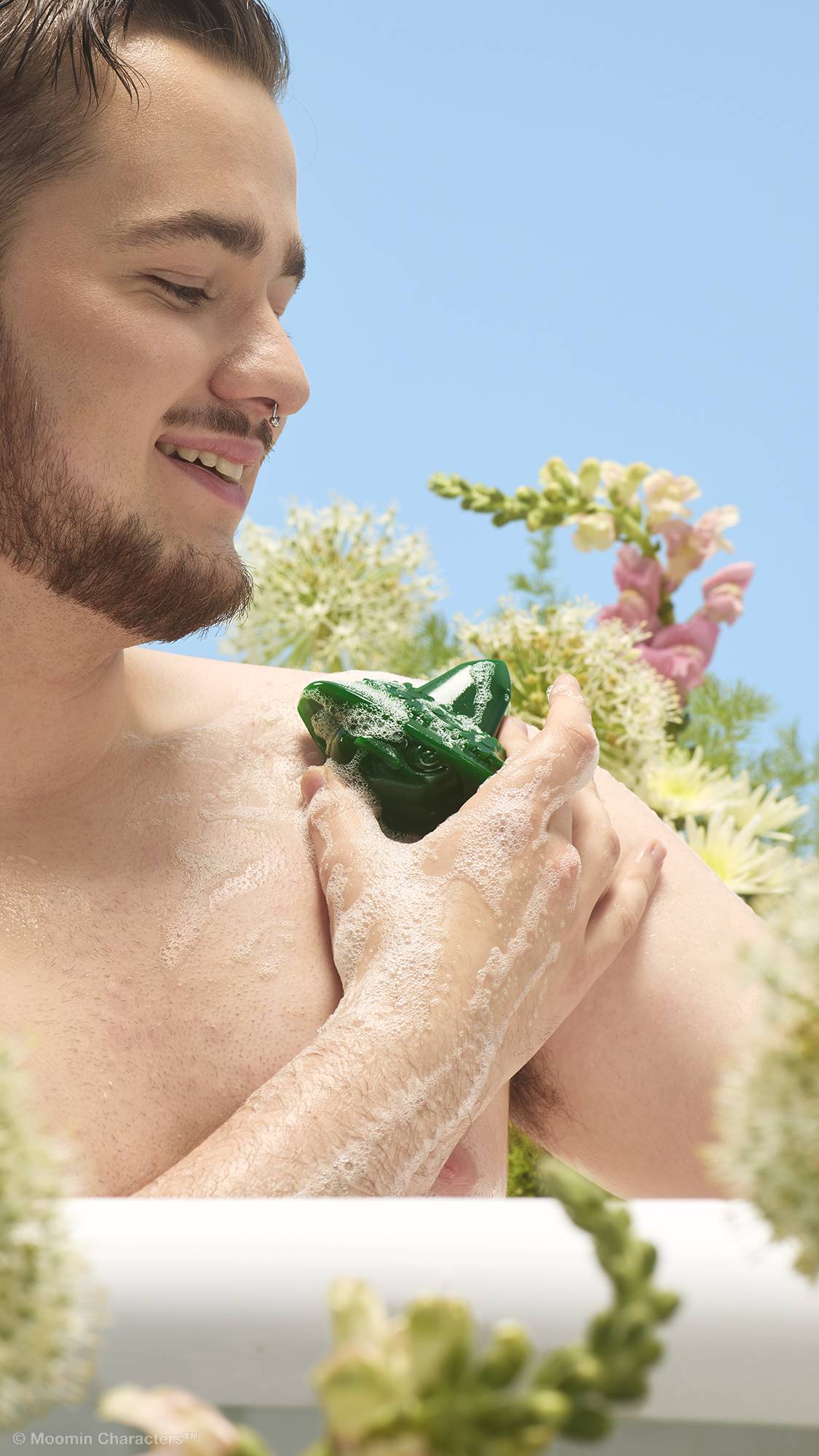 Lush Snufkin Moomin shower gummy, imported from the UK
