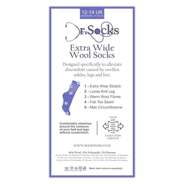 Dr.Socks wool oedema socks for swollen feet, imported from the UK