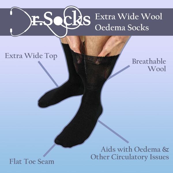 Dr.Socks wool oedema socks for swollen feet, imported from the UK