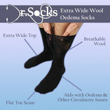 Dr.Socks wool oedema socks for swollen feet, imported from the UK