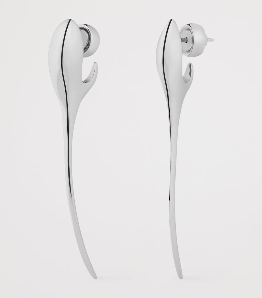Givenchy Spike Earrings silver tone drop design, UK version