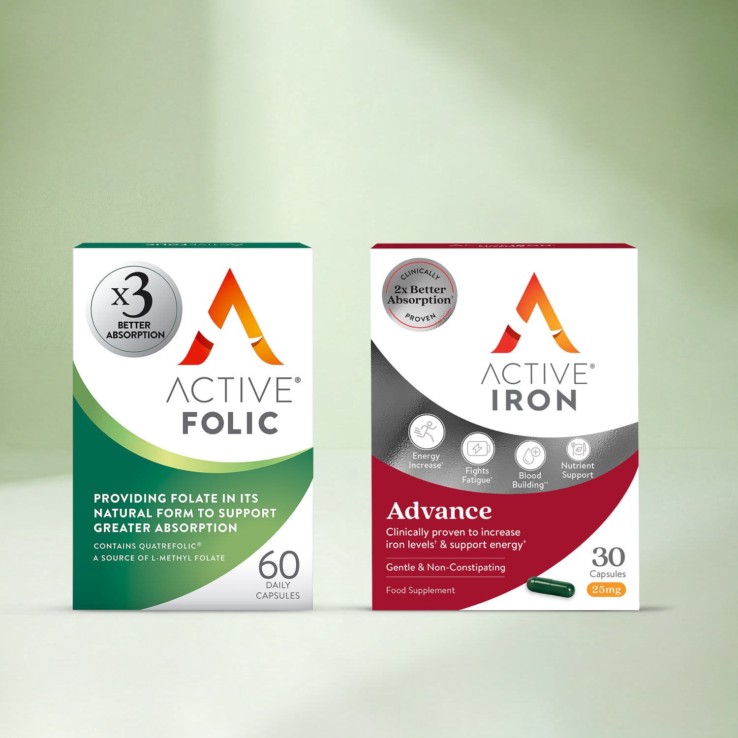 Active Iron iron supplement bundle 90 capsules, UK version