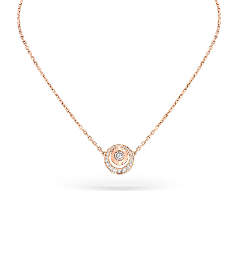 David Morris rose gold diamond rose cut necklace, UK version