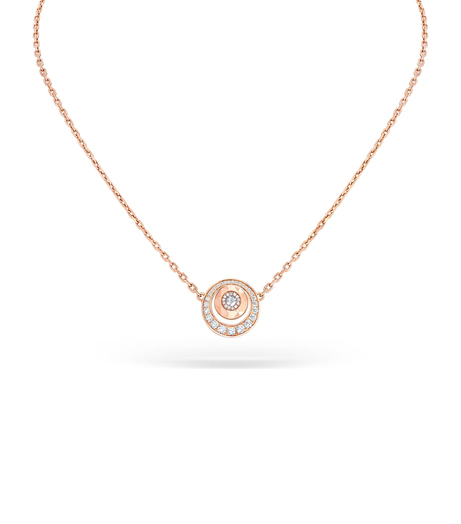 David Morris rose gold diamond rose cut necklace, UK version