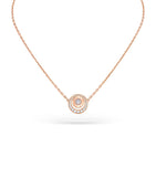 David Morris rose gold diamond rose cut necklace, UK version