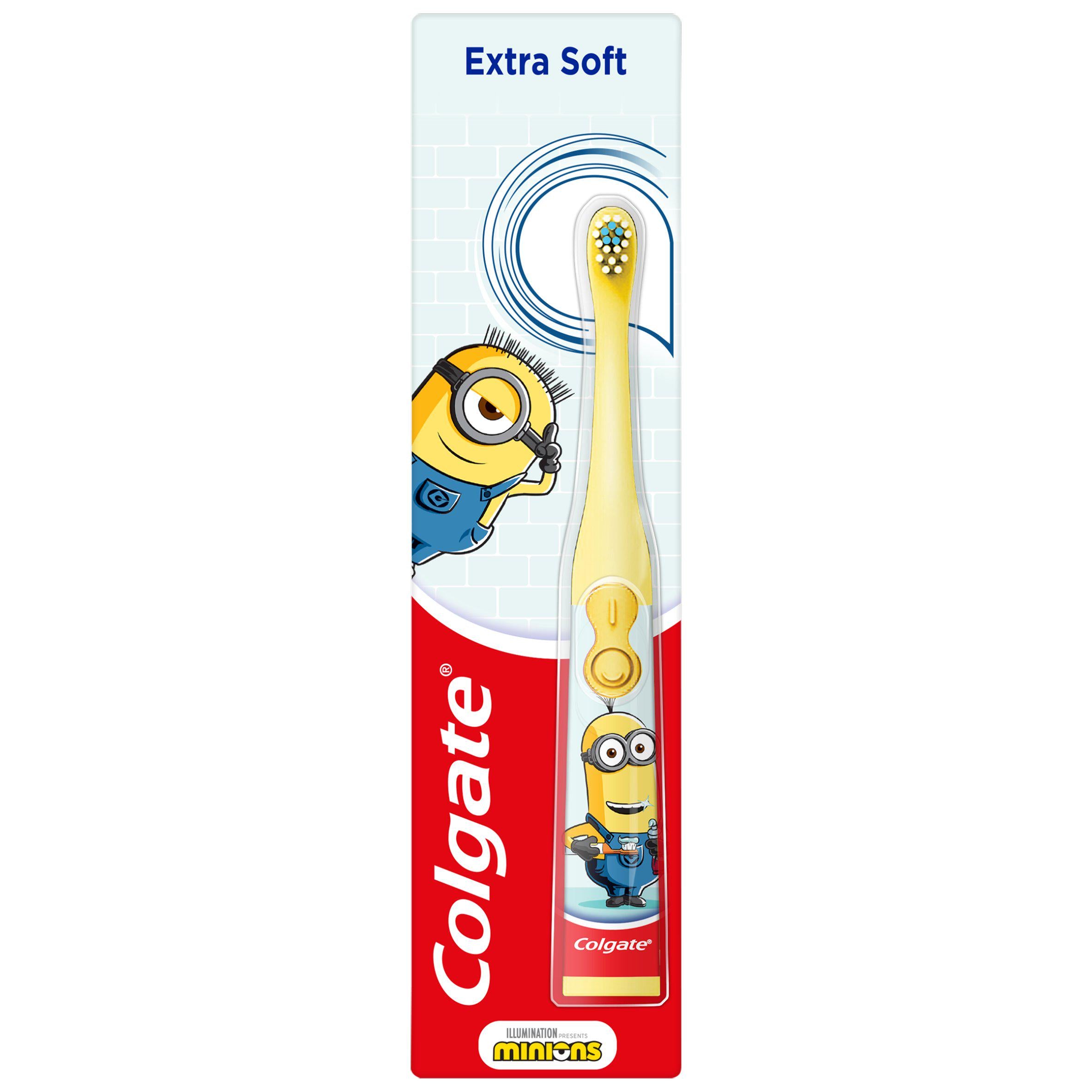 Colgate 360 Sonic Kids 3+ Years Minion Extra Soft Battery Powered Toothbrush GOODS Sainsburys   