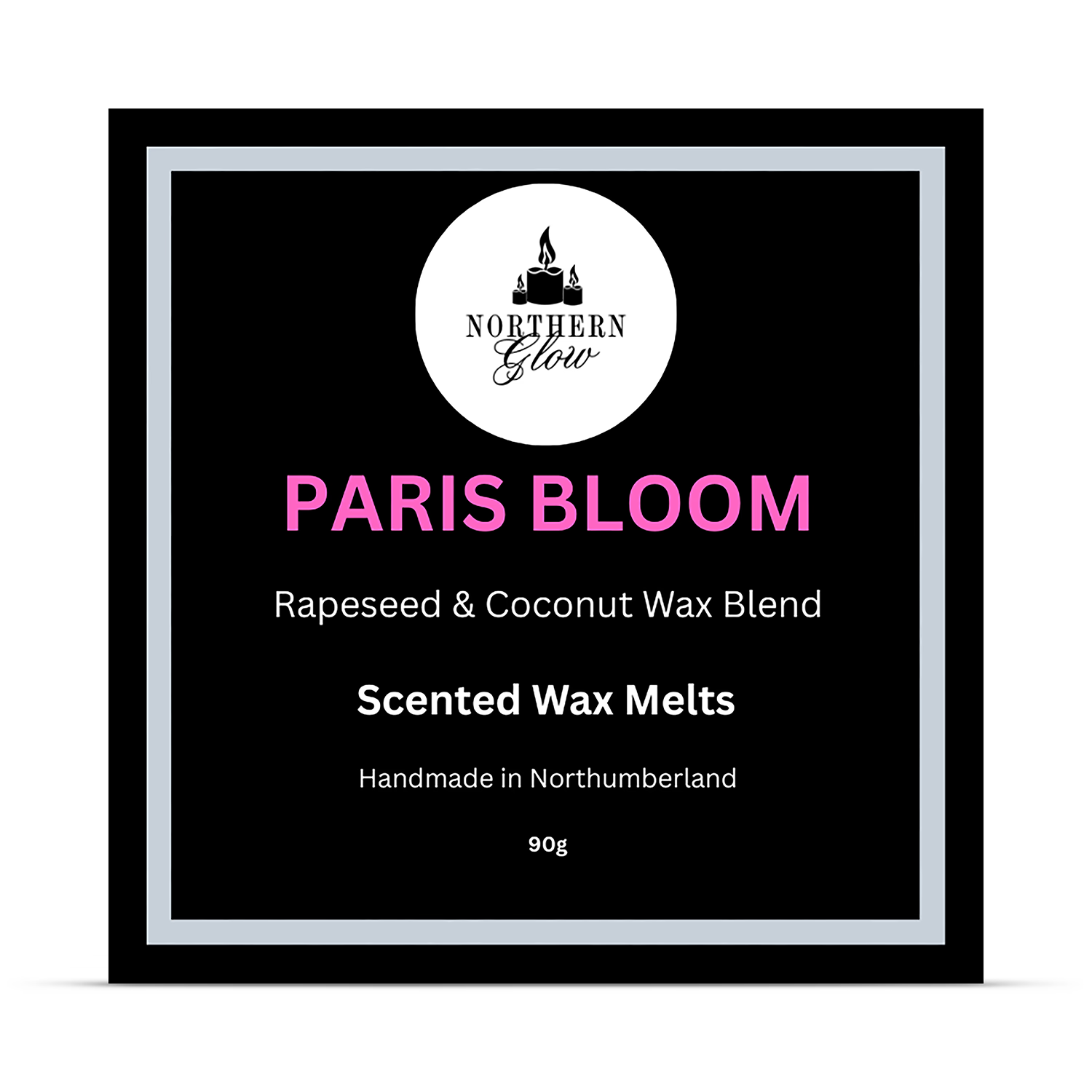 Hand-poured natural scented wax melt squares (British brand)
