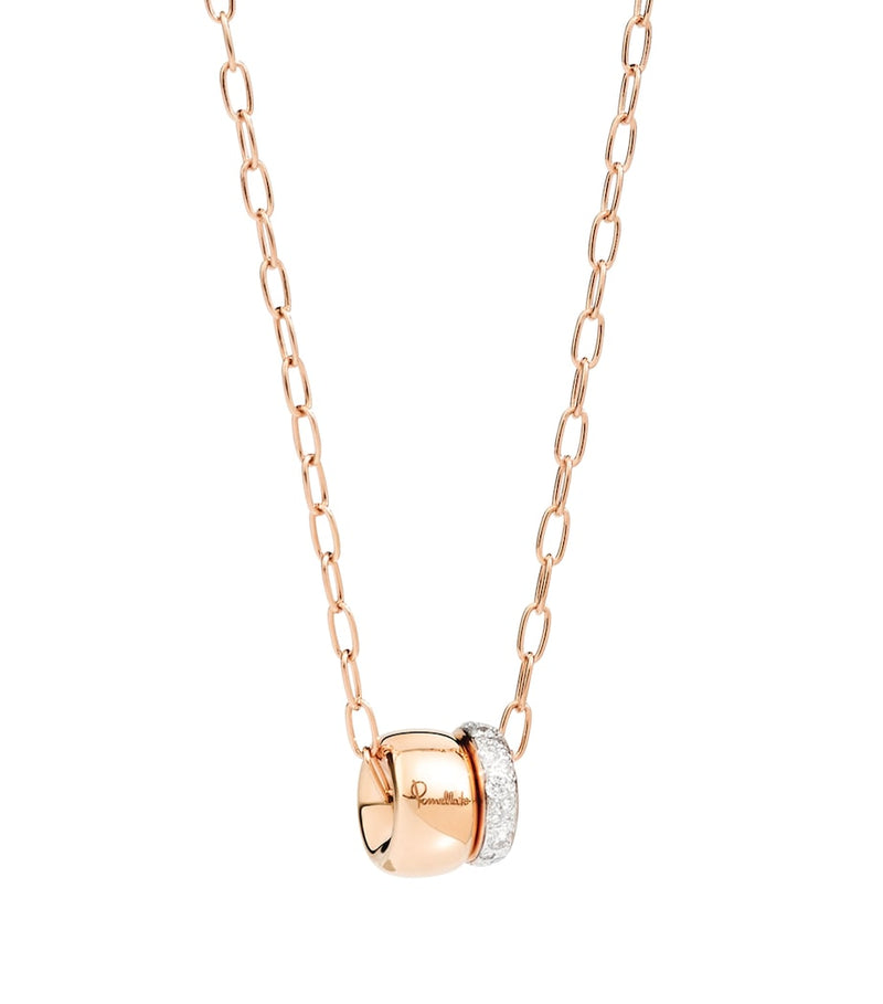Pomellato Iconica rose gold and diamond necklace, imported from the UK
