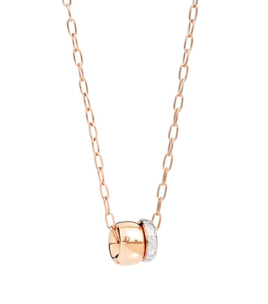 Pomellato Iconica rose gold and diamond necklace, imported from the UK