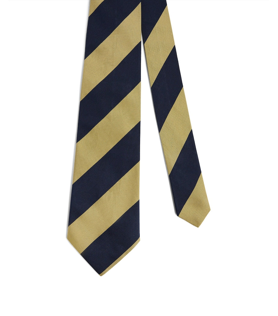 Dunhill mulberry silk stripe tie 9.5cm, imported from the UK
