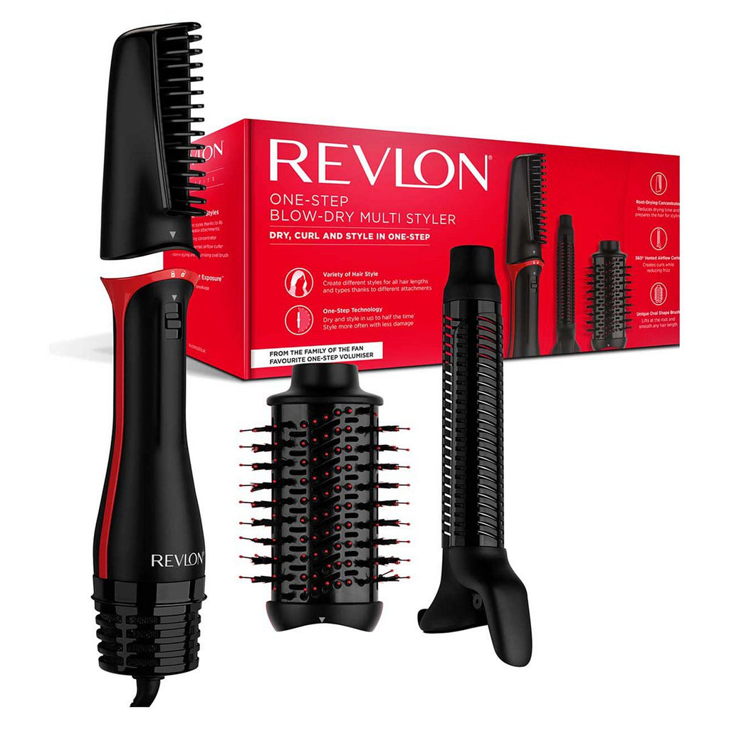 REVLON One-Step Blow-Dry Multi Styler - 3 IN 1 TOOL (Detachable Head, Curler, Dryer, Styler) - RVDR5333