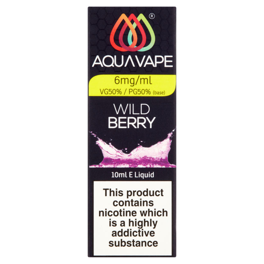 Aqua Vape Wild Berry E-Liquid 6mg GOODS ASDA   