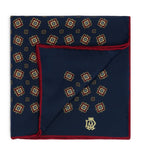 Dunhill Mulberry Silk Rose Pocket Square