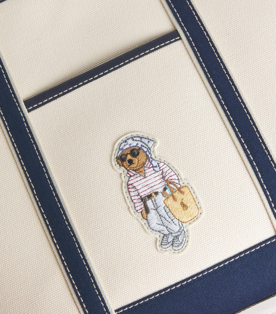 Polo Ralph Lauren canvas tote bag with Polo Bear, UK version