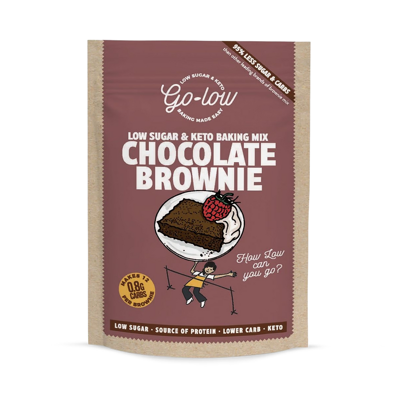 Go Low chocolate brownie mix low sugar keto 218g, UK version