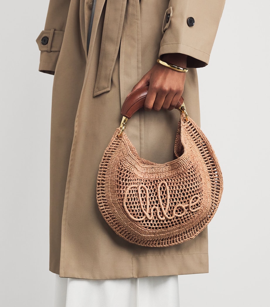 Chloé raffia banana shoulder bag (British brand)