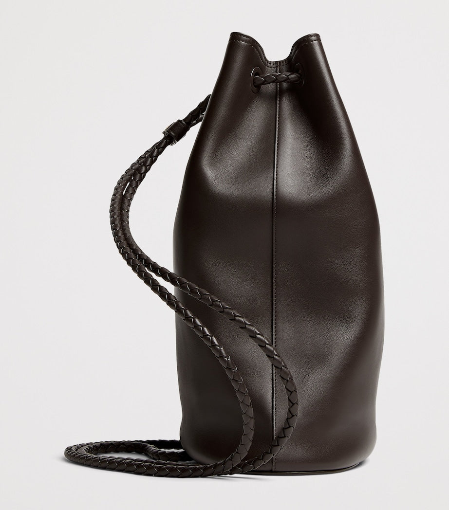 Bottega Veneta Andiamo leather backpack with gold-tone hardware (British brand)