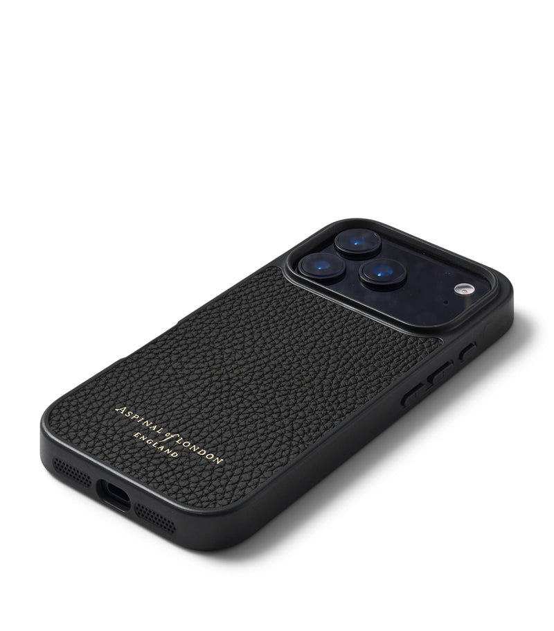 Aspinal of London Grained Leather iPhone 17 Pro Case - British product
