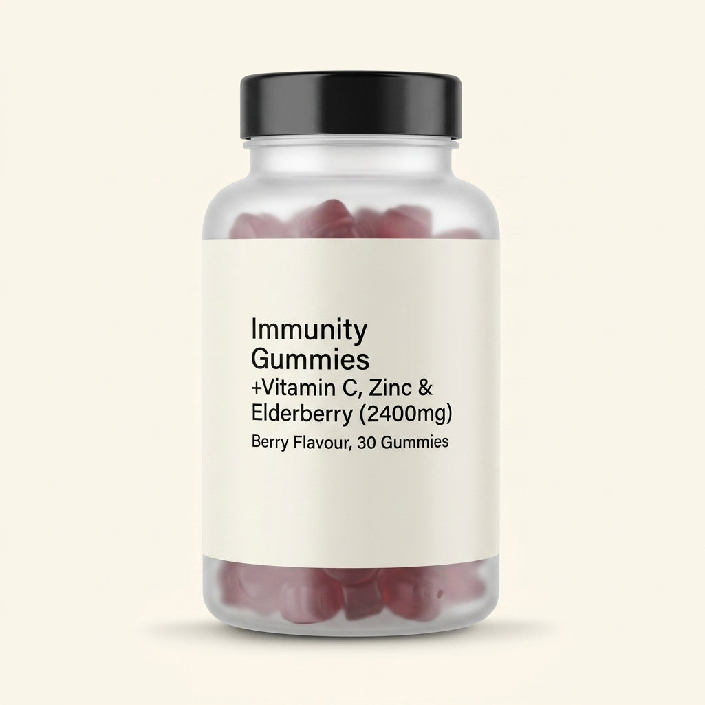 Holland & Barrett elderberry immunity gummies 30 count, UK version