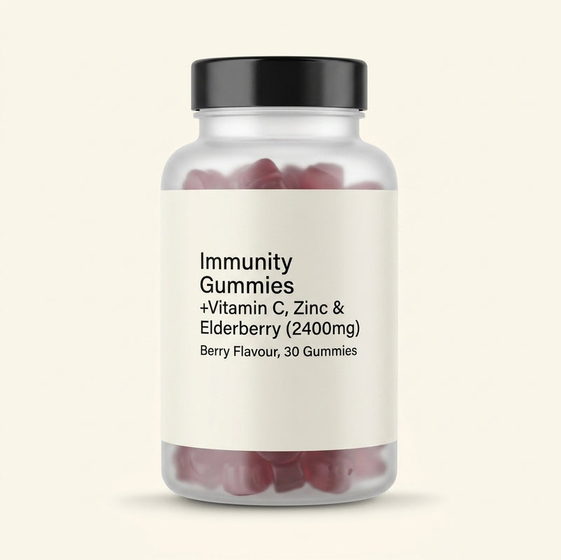 Holland & Barrett elderberry immunity gummies 30 count, UK version