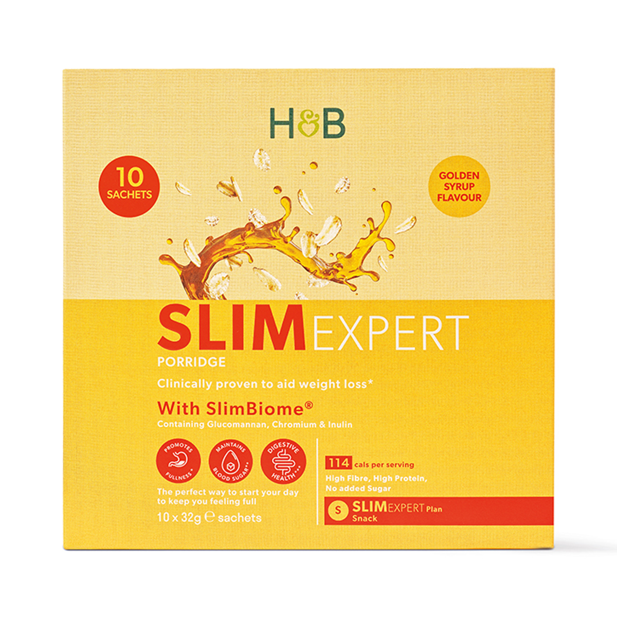 Holland & Barrett SlimExpert Eple Kanel Smak Havregrøt 10 Porsjoner