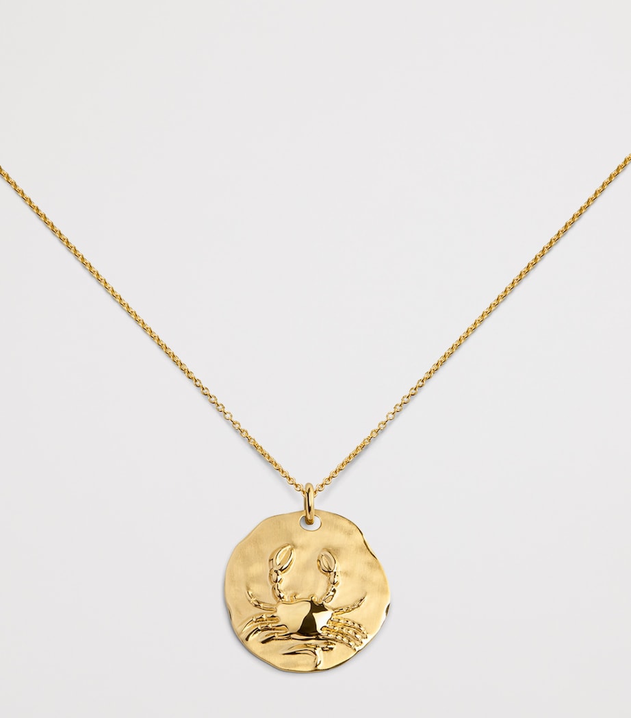 Monica Vinader Zodiac Cancer necklace gold vermeil (British brand)