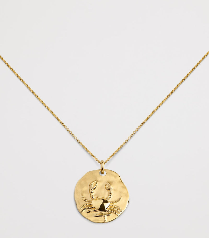 Monica Vinader Zodiac Cancer necklace gold vermeil (British brand)