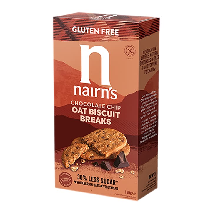 Nairn's Gluten Free Fruit Oat Biscuit Breaks 160g GOODS Holland&Barrett Chocolate Chip