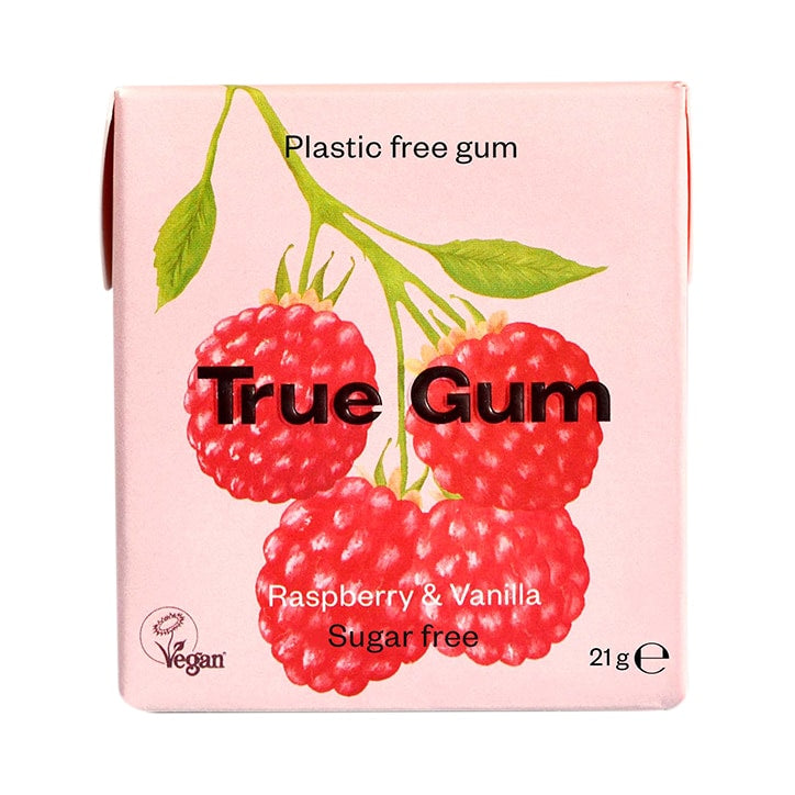 True Gum Mint Chewing Gum 21g GOODS Holland&Barrett Raspberry & Vanilla