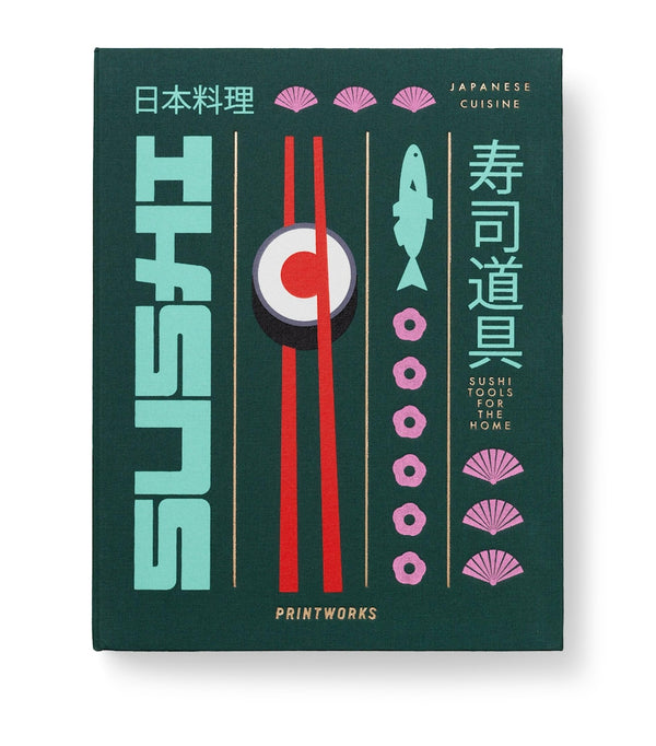 Bamboo Sushi Tools Set Including Rice Paddle, Spreading Knife, Rolling Mat and Chopsticks