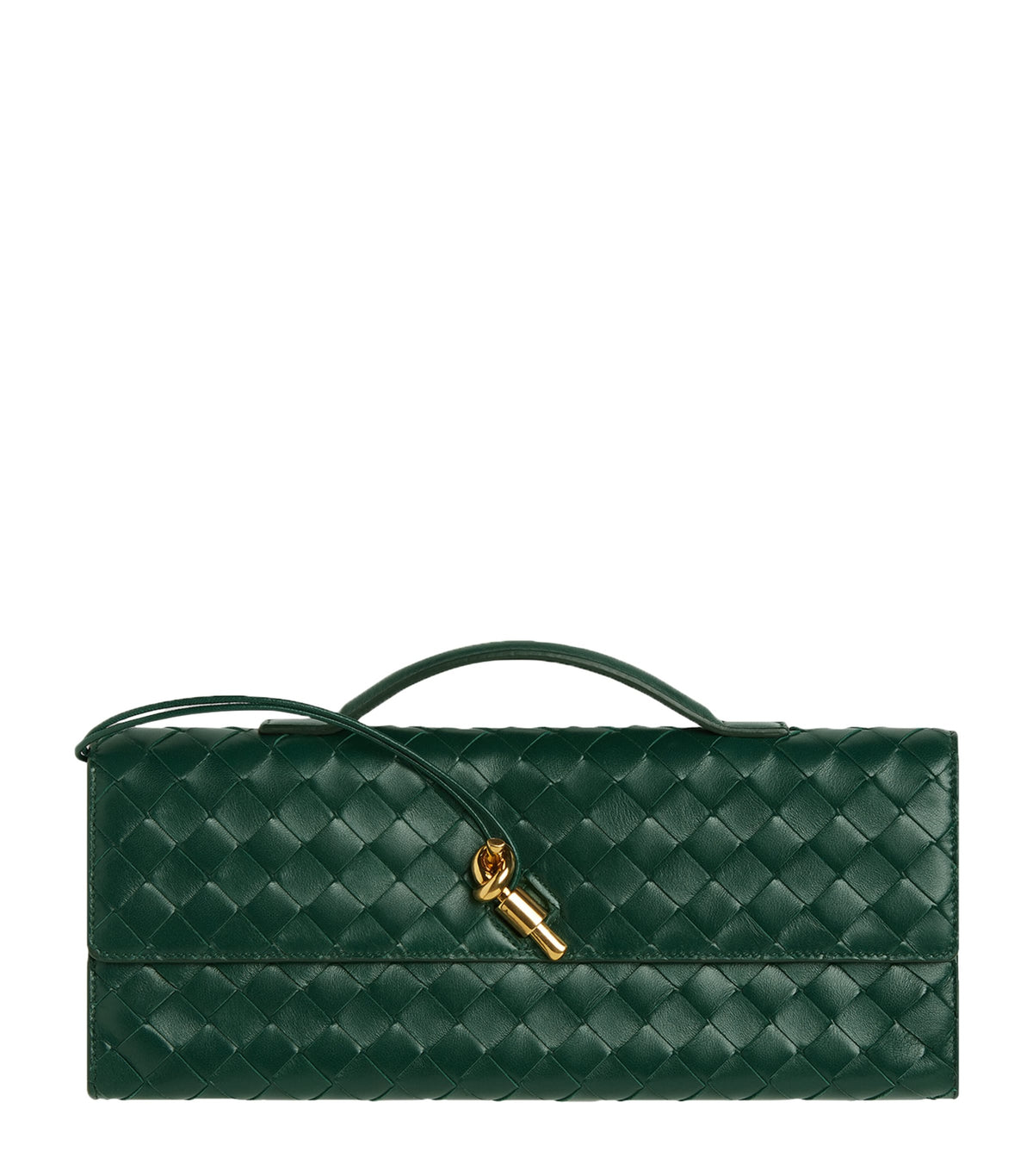 Intrecciato Leather Andiamo Clutch Bag