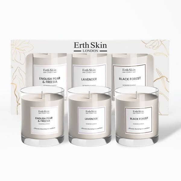 ErthSkin London candle set pack of 3 (British brand)