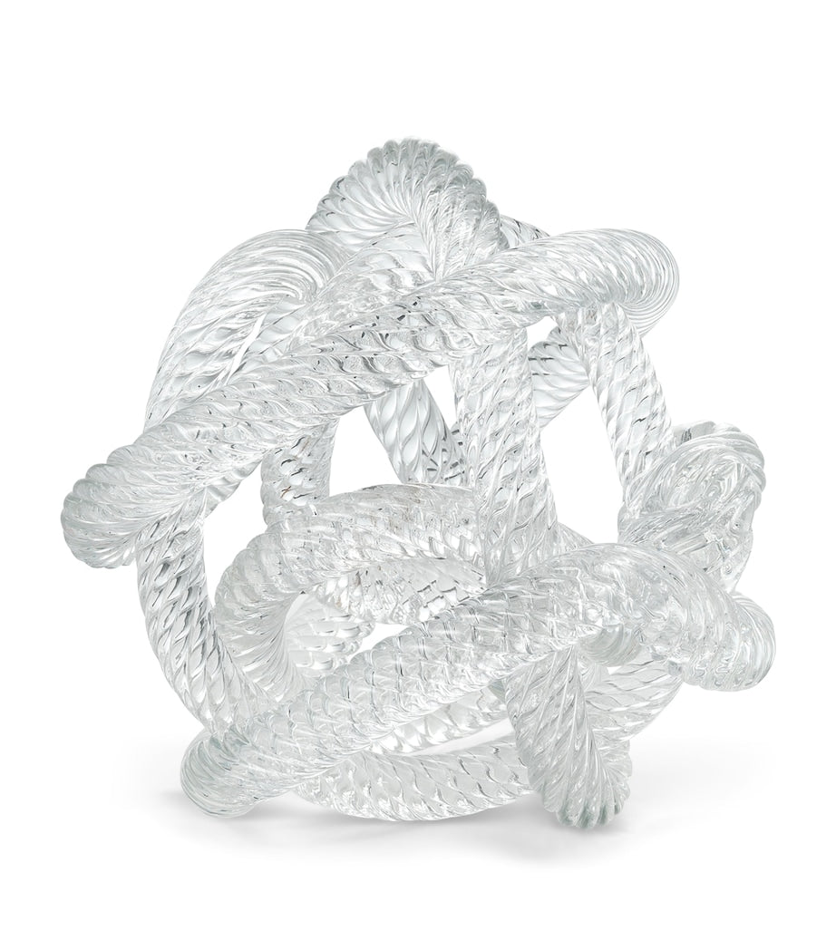 Eichholtz Glas-Schreibtischornament mit Seilmuster 15cm (Britische Marke)